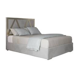 Casani Cliddesden Upholstered Soft Velvet Grey Metal Designer Bed Frame - Size: Small Double - thumbnail 3