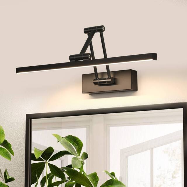 COMELY Black LED Mirror Light, Bathroom Light, 9W Wall Lights, IP44 - image 1