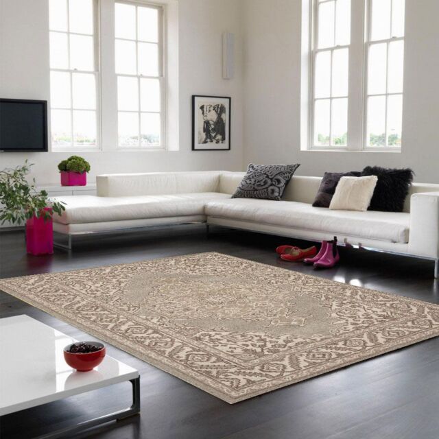 The Rug Shop UK Natural Handmade Luxurious Easy to clean Floral Area Rug - Size: 160 cm x 230 cm