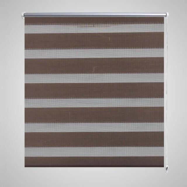Berkfield Home Zebra Blind 120 x 175 cm Coffee in Brown - image 1