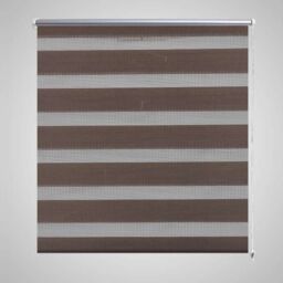 Berkfield Home Zebra Blind 120 x 175 cm Coffee in Brown - thumbnail 1