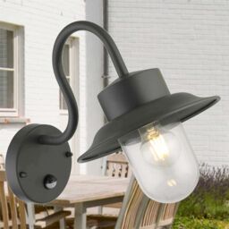 First Choice Lighting Montford - Black Motion Sensor Outdoor Wall Light - thumbnail 4