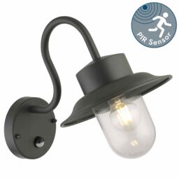 First Choice Lighting Montford - Black Motion Sensor Outdoor Wall Light - thumbnail 2