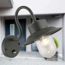 First Choice Lighting Montford - Black Motion Sensor Outdoor Wall Light - thumbnail 5