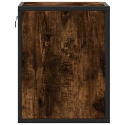 Berkfield Home Wall-mounted Bedside Cabinets 2 pcs Smoked Oak 40x31x39.5 cm in Brown - thumbnail 7