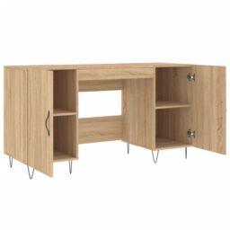 Berkfield Home Desk Sonoma Oak 140x50x75 cm Engineered Wood in Brown - Size: 140 x 50 x 75 cm - thumbnail 5