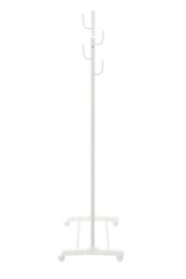 Living and Home Rolling Garment Hanging Clothes Coat Rack on Wheels in White - thumbnail 4