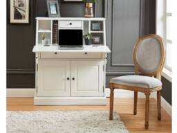 Vente-unique Secretary Desk - Pine & MDF - White - CLEORE - thumbnail 6
