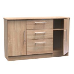 Ready Assembled 2 U Carlton 2 Door 3 Drawer Sideboard (Ready Assembled) in Light Oak - Size: Large - thumbnail 6
