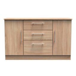 Ready Assembled 2 U Carlton 2 Door 3 Drawer Sideboard (Ready Assembled) in Light Oak - Size: Large - thumbnail 1