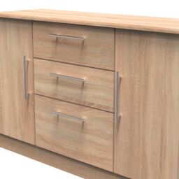 Ready Assembled 2 U Carlton 2 Door 3 Drawer Sideboard (Ready Assembled) in Light Oak - Size: Large - thumbnail 4
