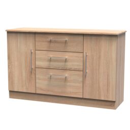 Ready Assembled 2 U Carlton 2 Door 3 Drawer Sideboard (Ready Assembled) in Light Oak - Size: Large - thumbnail 3