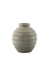 KDMD Hortus Gold Coast Washed Terracotta Squat Vase 26cm in Grey