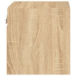 Berkfield Home TV Wall Cabinet with LED Lights Sonoma Oak 30x28.5x30 cm in Brown - thumbnail 9