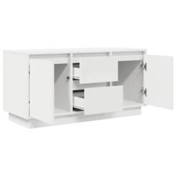 Berkfield Home TV Cabinet with LED Lights White 100x41x50 cm - Size: 100 x 41 x 50 cm - thumbnail 6