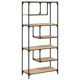 Berkfield Home Bookcase Sonoma Oak 81x36x176 cm Engineered Wood in Brown - Size: 81 x 36 x 176 cm - thumbnail 1