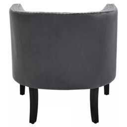 Orsina Larissa Velvet Studded Chair in Grey - thumbnail 4