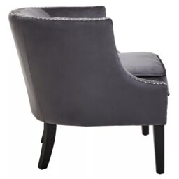 Orsina Larissa Velvet Studded Chair in Grey - thumbnail 3