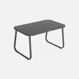 sweeek 4-seater Metal Garden Furniture Set in Grey - thumbnail 4