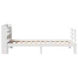 Berkfield Home Beautiful Bed Frame with Headboard without Mattress White 100x200 cm - thumbnail 7