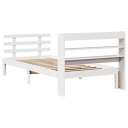 Berkfield Home Beautiful Bed Frame with Headboard without Mattress White 100x200 cm - thumbnail 8