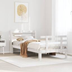 Berkfield Home Beautiful Bed Frame with Headboard without Mattress White 100x200 cm - thumbnail 2