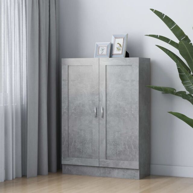 Berkfield Home Book Cabinet Concrete Grey 82.5x30.5x115 cm Engineered Wood - image 1