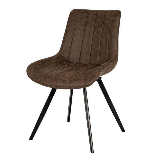 Lemon Pavilion Furniture and Decor Malmo Coffee Swivel Dining Chair - Metal - L63xW57xH86 cm - Dark Brown
