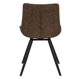 Lemon Pavilion Furniture and Decor Malmo Coffee Swivel Dining Chair - Metal - L63xW57xH86 cm - Dark Brown - thumbnail 3