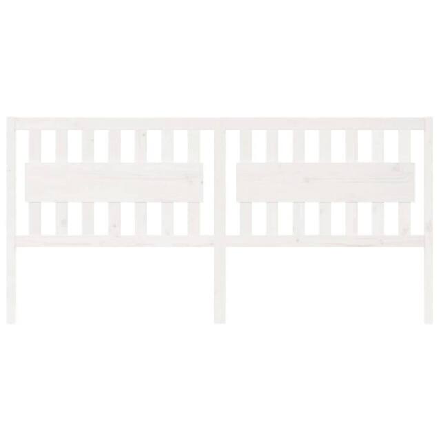 Berkfield Home Beautiful Bed Headboard White 205.5x4x100 cm Solid Wood Pine - image 1