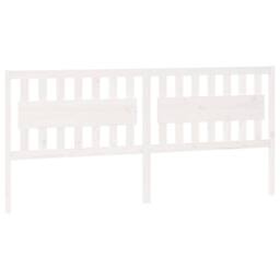 Berkfield Home Beautiful Bed Headboard White 205.5x4x100 cm Solid Wood Pine - thumbnail 3