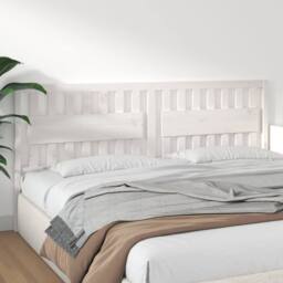 Berkfield Home Beautiful Bed Headboard White 205.5x4x100 cm Solid Wood Pine - thumbnail 4