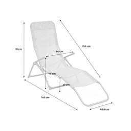 sweeek Pair Of Textilene Sun Loungers With 2 Reclining Positions in Brown - thumbnail 5