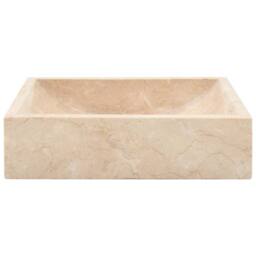 Berkfield Home Sink 45x30x12 cm Marble High Gloss Cream - Size: 45 x 30 x 12 cm - thumbnail 4