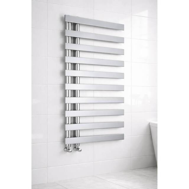 Bathroom Kingdom Milton Chrome Designer Flat Panel Heated Towel Rail 1564x500mm in Silver - image 1