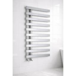 Bathroom Kingdom Milton Chrome Designer Flat Panel Heated Towel Rail 1564x500mm in Silver - thumbnail 1