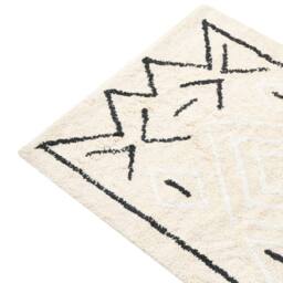 Wyld and Coco Cotton Bath Mat 60 x 90 cm - Light Beige with Geometric Pattern - Size: 1600mm x 900mm - thumbnail 3