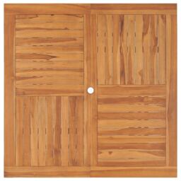 Berkfield Home Garden Dining Table 110x110x75 cm Solid Wood Teak in Brown - Size: 110 x 110 x 75 cm - thumbnail 4