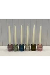 KDMD Large Blue Straight Textured Candle Holder - thumbnail 2