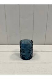 KDMD Large Blue Straight Textured Candle Holder