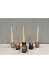 KDMD Large Blue Straight Textured Candle Holder - thumbnail 3