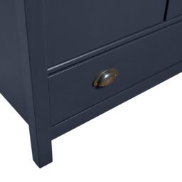 Berkfield Home 2-Door Wardrobe Hill Grey 89x50x170 cm Solid Pine Wood - Size: 89 x 50 x 170 cm - thumbnail 4