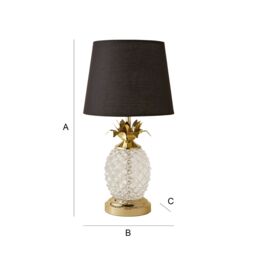 ValueLights Pineapple Gold On/Off Dimmable Touch Table Lamp Light - thumbnail 7