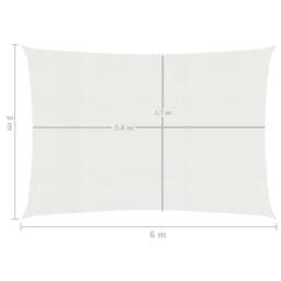 Berkfield Home Sunshade Sail 160 g/m ² White 3x6 m HDPE - thumbnail 6