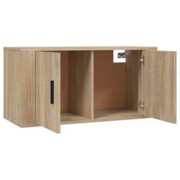 Berkfield Home Classic 3 Piece TV Cabinet Set Sonoma Oak Engineered Wood in Light Tan - thumbnail 5