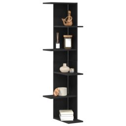 Berkfield Home Wall Corner Shelf Black Oak 36, 5x36, 5x140 cm Engineered Wood - thumbnail 3