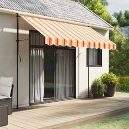 Berkfield Home Replacement Fabric for Awning Valance Yellow & Orange Stripe 3 m - thumbnail 1