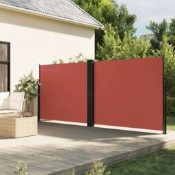 Berkfield Home Retractable Side Awning Terracotta 160x1200 cm in Orange - thumbnail 1
