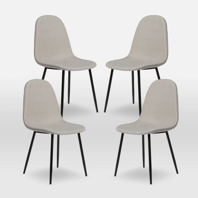 Home Garden Direct ASTERIA Dining Chairs Set of 4 in Beige - image 1