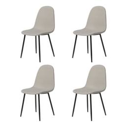 Home Garden Direct ASTERIA Dining Chairs Set of 4 in Beige - thumbnail 3